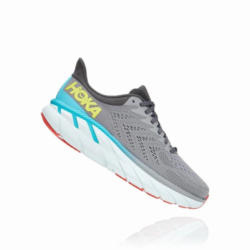 Hoka One One CLIFTON 7 Vegan Shoes For Men India Grey IN-0459